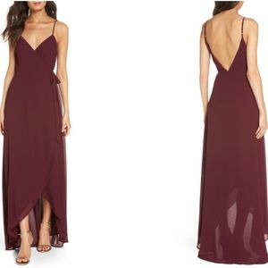 Show Me Your MuMu Mariah wrap dress Burgundy